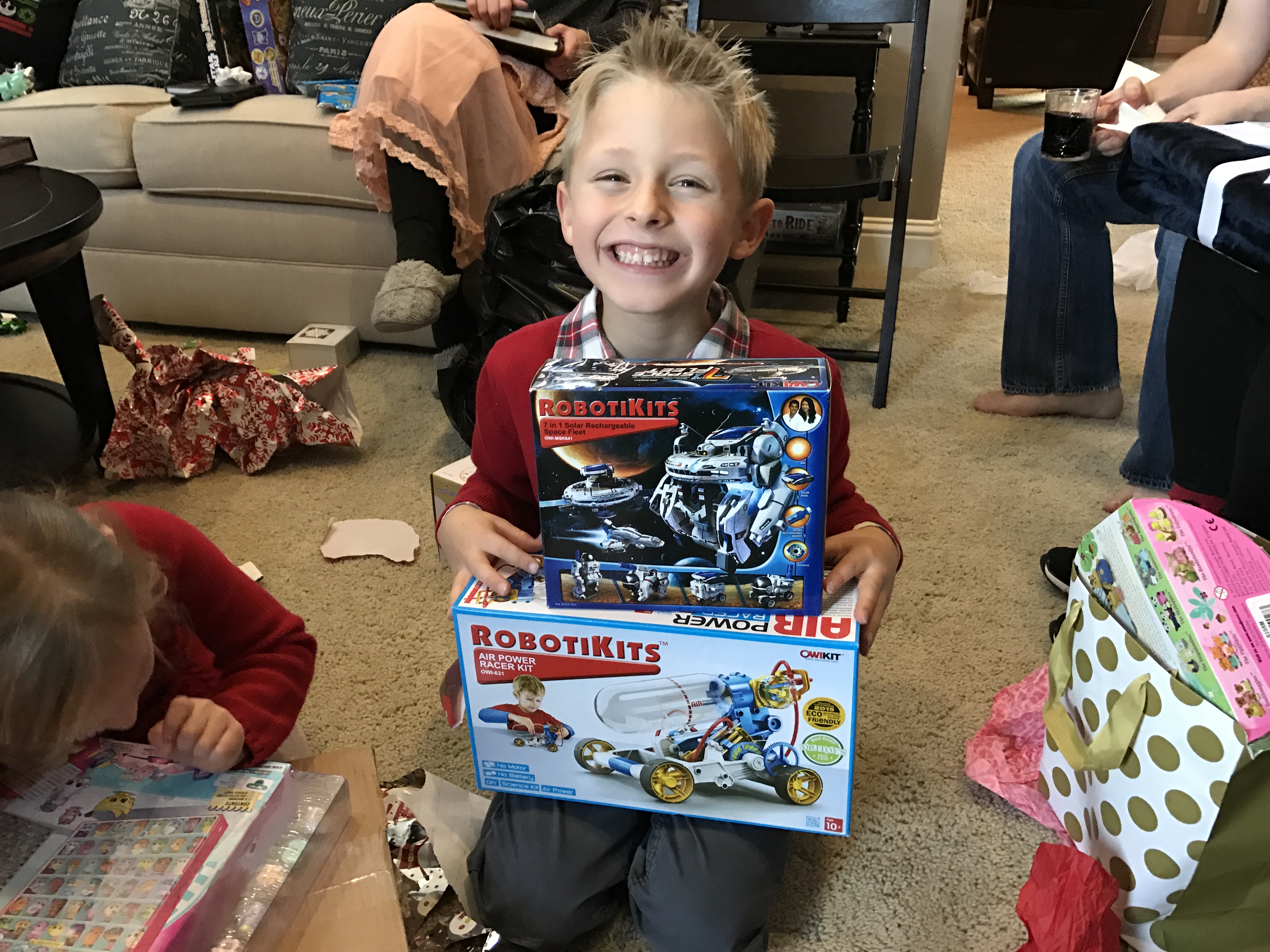 Collin's gifts from Grandpa & Grandma Schultz