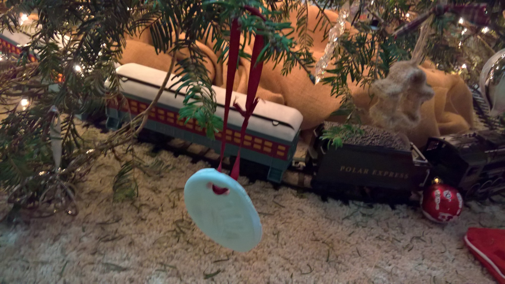 Polar Express Train around the tree